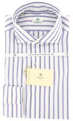 Borrelli Purple Striped Shirt - Extra Slim - 15.75/40 - (EV5236NANDO)