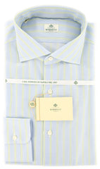 Borrelli Light Blue Striped Shirt - Extra Slim - 17/43 - (EV5257NANDO)