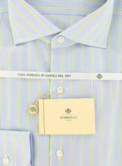Borrelli Light Blue Striped Shirt - Extra Slim - 17/43 - (EV5257NANDO)