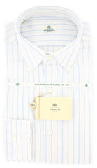 Luigi Borrelli Light Blue Striped Shirt - Slim - 16/41