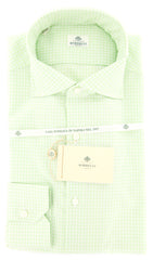 Borrelli Green Cotton Plain Weave Shirt -Extra Slim Fit - 15.75/40