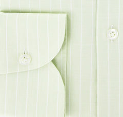 Luigi Borrelli Green Striped Shirt - Slim Fit - 16/41