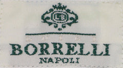 Luigi Borrelli Green White Striped Cotton Shirt -Slim Fit -15.75/40