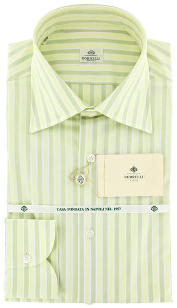 Luigi Borrelli Green Shirt 15.75/40