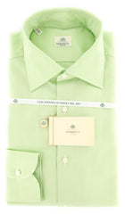 Luigi Borrelli Green Solid Shirt - Slim - 15.75/40 - (DR1268HENRY)
