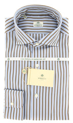 Luigi Borrelli Light Blue Striped Shirt - 15.75/40 - (EV4992NANDO)
