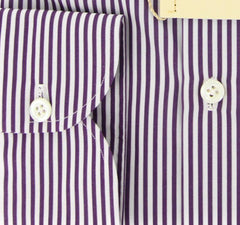 Borrelli Purple Striped Shirt - Extra Slim - 17/43 - (EV5080LEONARDO)