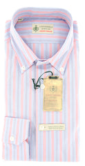 Luigi Borrelli Light Blue Striped Shirt - Extra Slim - 15.75/40 - (GB8292)