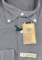 Luigi Borrelli Navy Blue Striped Shirt - M/M - (MA2820072STEFANO)