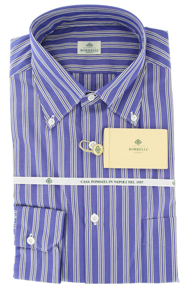 Luigi Borrelli Blue Shirt 15.5/39