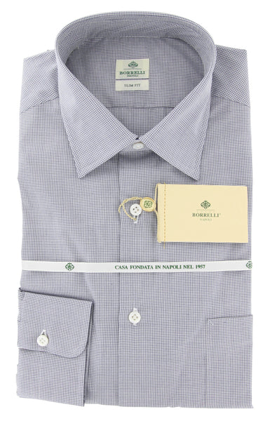 Luigi Borrelli Midnight Navy Blue Shirt 15.75/40