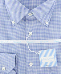 Giampaolo Light Blue Houndstooth Shirt - Extra Slim - (608GP-TS1328-70) - Parent