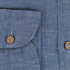 Giampaolo Blue Melange Shirt - Extra Slim - (GP618174271MATPT1) - Parent