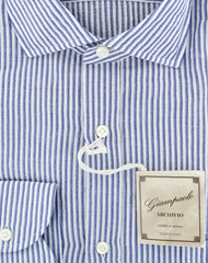 Giampaolo Blue Striped Shirt - Extra Slim - (618GP2542-71) - Parent