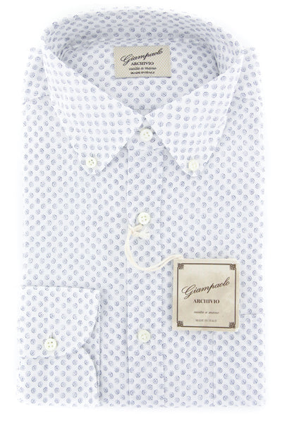 Giampaolo Blue Polka Dot Shirt - Extra Slim - (GP618262675GIOPT1) - Parent