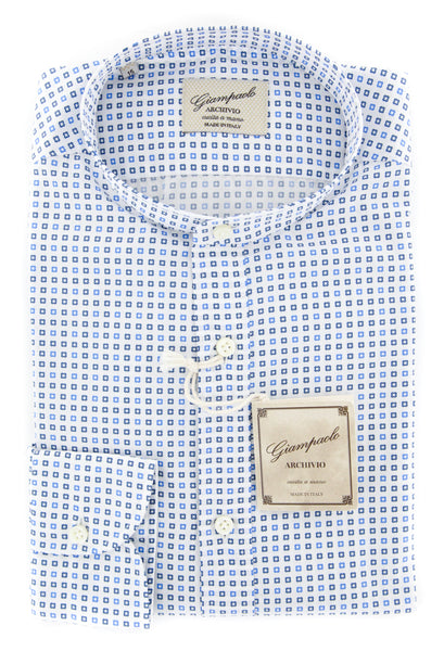 Giampaolo Blue Foulard Shirt - Extra Slim - (GP6182717ADAMPT1) - Parent