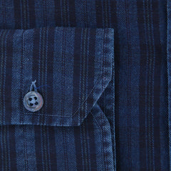 Giampaolo Dark Blue Striped Shirt - Extra Slim - (618GP-4215-0070) - Parent