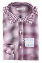 Giampaolo Red Plaid Shirt - Extra Slim - (618GP468-42) - Parent