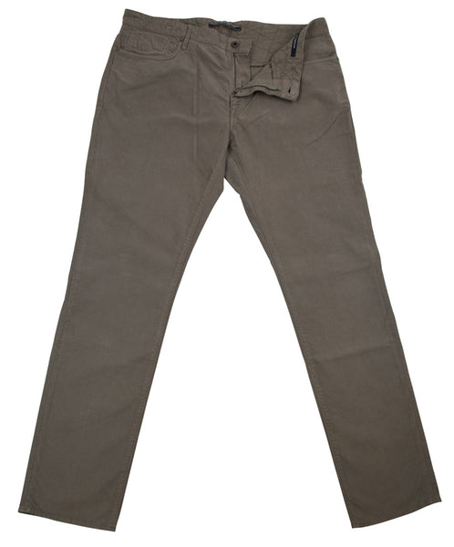 Incotex Light Brown Solid Pants - Slim - (RAYC40338919) - Parent