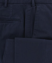 Incotex Navy Blue Solid Cotton Blend Pants - Slim - (0B) - Parent