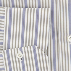Isaia Light Blue Striped Cotton Shirt - Slim - (1Y) - Parent