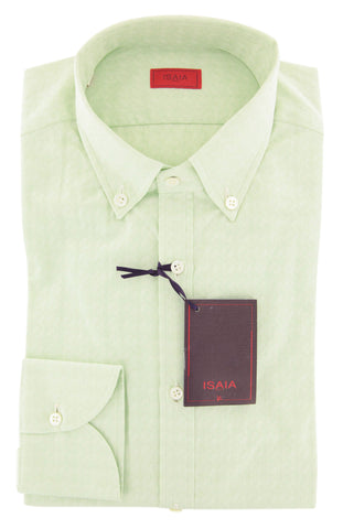Isaia Light Green Shirt - Extra Slim
