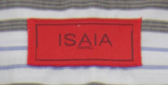 Isaia Brown Striped Cotton Shirt - Slim - (10) - Parent