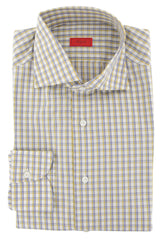 Isaia Yellow Check Cotton Shirt - Slim - 15.75/40 - (4L)