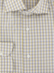 Isaia Yellow Check Cotton Shirt - Slim - (4L) - Parent