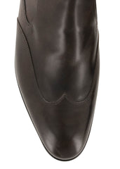 John Lobb Dark Brown Calf Leather Wingtip Loafers - (526) - Parent