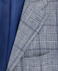 Kiton Blue Cashmere Blend Plaid Sportcoat - (GU3BWSLIBLU) - Parent