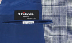 Kiton Blue Cashmere Blend Plaid Sportcoat - (GU3BWSLIBLU) - Parent