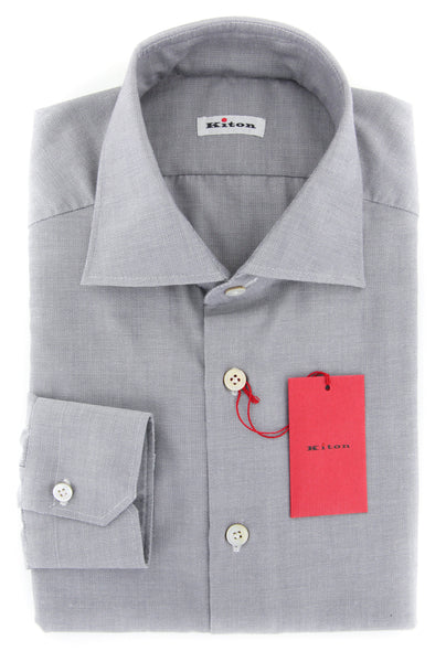 Kiton Gray Shirt - Slim - (KT-UCC-H0609608) - Parent