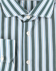 Kiton Dark Green Striped Shirt - Slim - (KT-H4046-03CCA1) - Parent