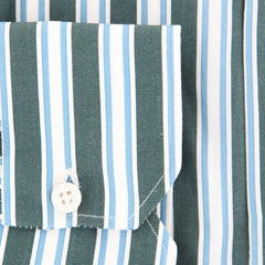 Kiton Dark Green Striped Shirt - Slim - (KT-H4046-03CCA1) - Parent