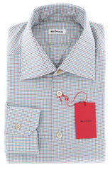 Kiton White Micro-Check Shirt - Slim - (KT124177) - Parent