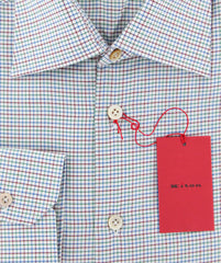 Kiton White Micro-Check Shirt - Slim - (KT124177) - Parent