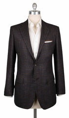 Kiton Brown Cashmere Blend Check Sportcoat - 45/55 - (UG811H3719R7)