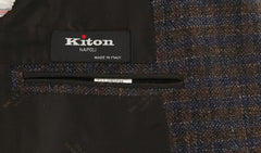 Kiton Brown Cashmere Blend Check Sportcoat - (UG811H3719R7) - Parent