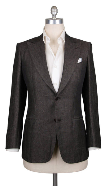 Kiton Brown  Solid Sportcoat - (UG867F1408R9) - Parent
