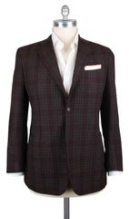 Kiton Brown Cashmere Plaid Sportcoat - 44/54 - (UG891D0616R7)