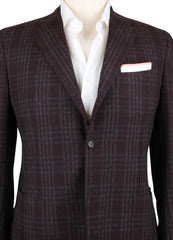 Kiton Dark Brown Cashmere Plaid Sportcoat - (KT1D0616R7) - Parent
