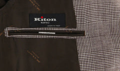 Kiton Brown Cashmere Blend Plaid Sportcoat - (UG896F1710R7) - Parent