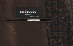 Kiton Dark Brown Cashmere Check Sportcoat - (KT90119147) - Parent