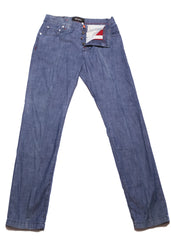 Kiton Denim Blue Solid Cotton Blend Pants - Slim - 42/58 - (1020)