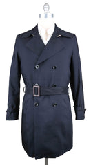 Kiton Navy Blue Solid Coat - Size M (US) / 50 (EU) - (VW9552C39011)