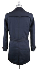 Kiton Navy Blue Solid Coat - Size M (US) / 50 (EU) - (VW9552C39011)