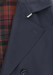 Kiton Navy Blue Solid Coat - Size M (US) / 50 (EU) - (VW9552C39011)