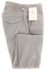 Luigi Borrelli Beige Solid Pants - Super Slim - 31/47 - (FORIA25810573)