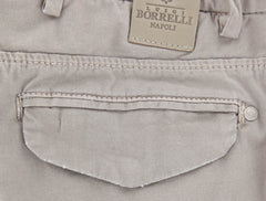 Luigi Borrelli Beige Solid Pants - Super Slim - 31/47 - (FORIA25810573)
